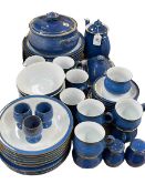 Denby Imperial Blue dinner and tea set, over 50 pieces including tureen and teapot.