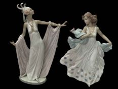 Two large Lladro figures, Summer Breeze and Grand Dance 1568.