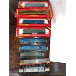 Collection of nine OO Gauge diesel locomotives (four boxed).