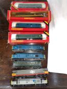 Collection of nine OO Gauge diesel locomotives (four boxed).