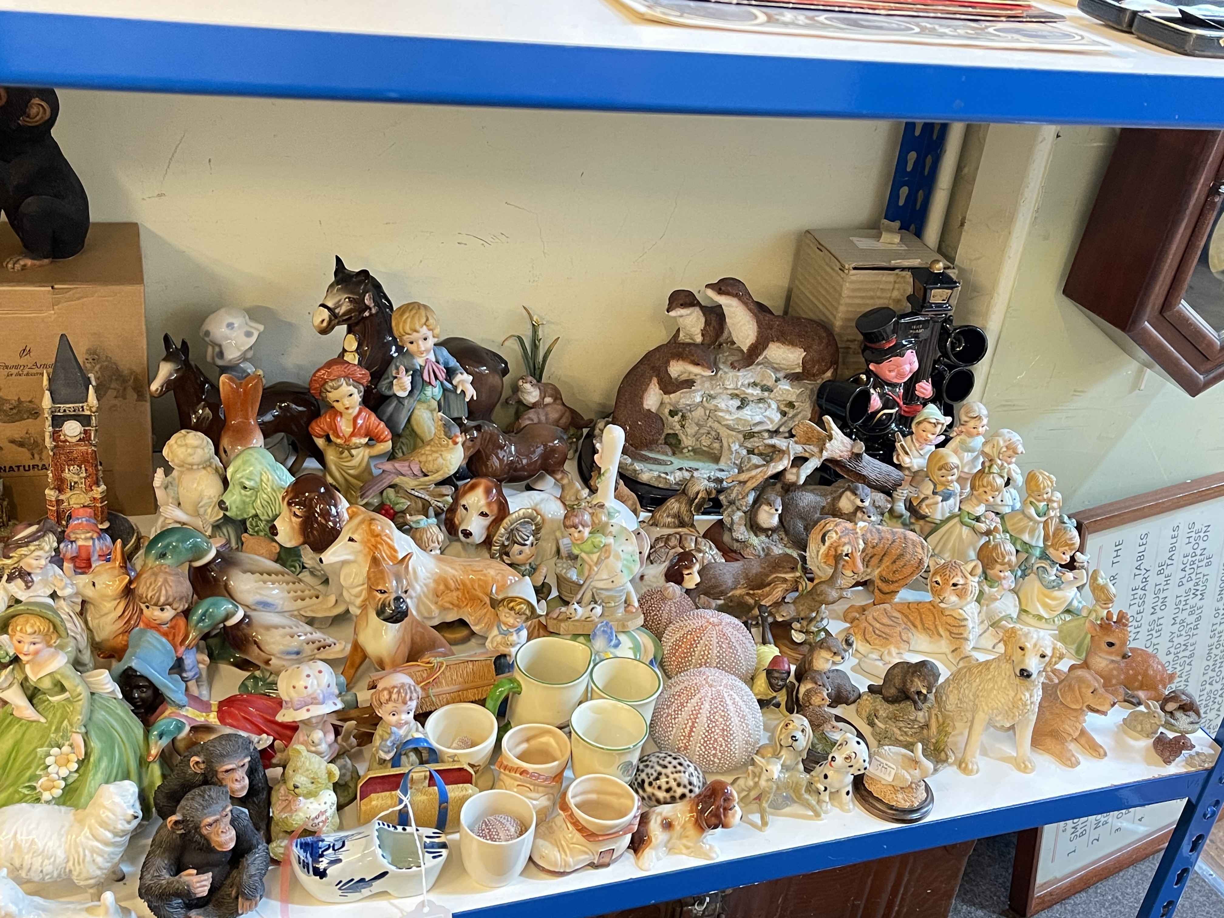 Collection of figures and ornaments including Sylvac, Beswick, Country Artists, Belleek, etc. - Image 2 of 2