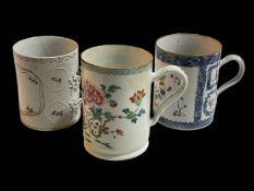 Three 18th Century Chinese tankards.