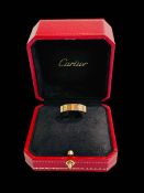 Cartier 18 carat gold and diamond set band ring, signed to interior, purchase date 2015,