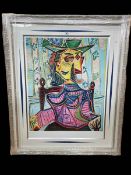 After Pablo Picasso Dora Marr in an Armchair 1939, Chelsea Green limited edition print 29/89,