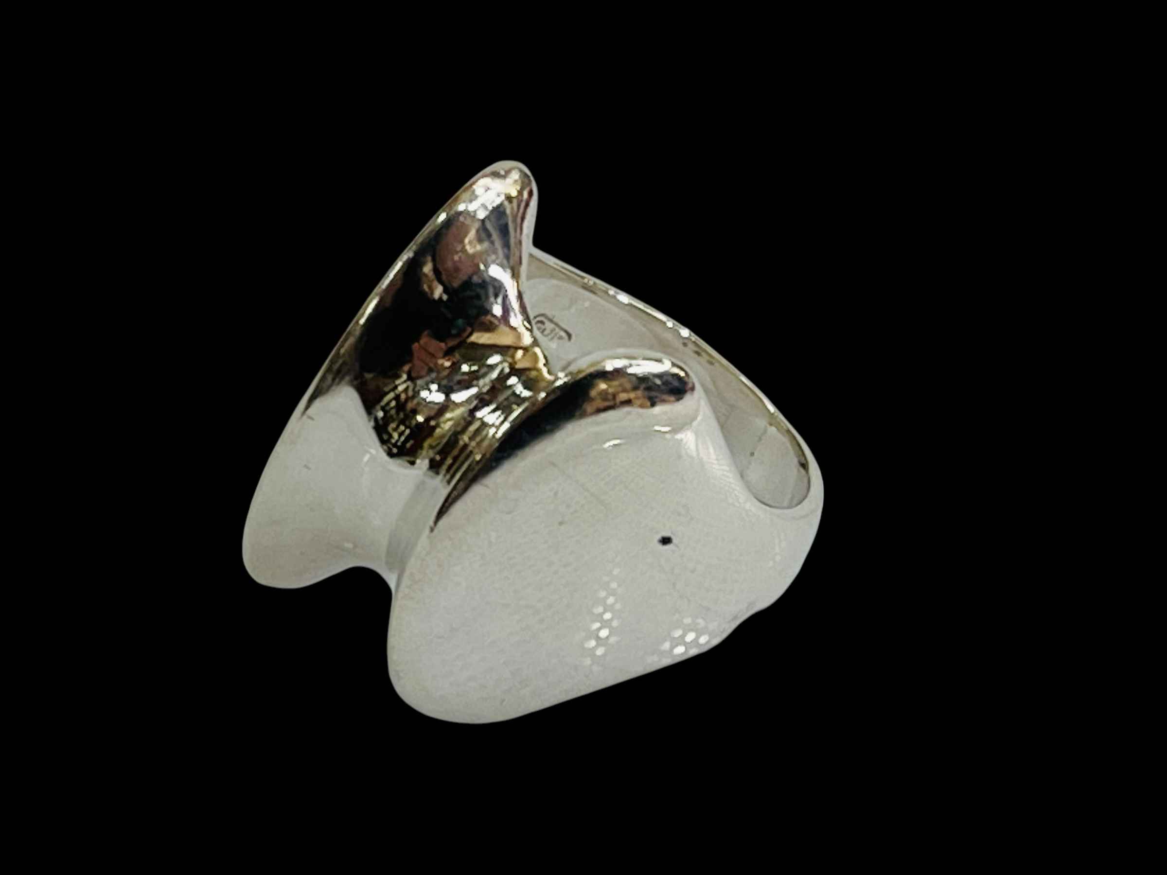 Georg Jensen silver ring, boxed, size L. - Image 2 of 3
