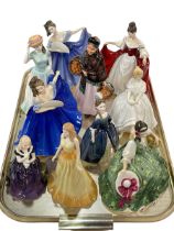 Ten Royal Doulton figures including The Orange Lady, HN1759.