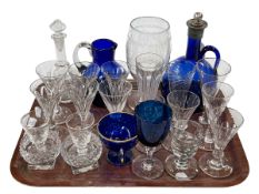 Tray lot of antique glassware.