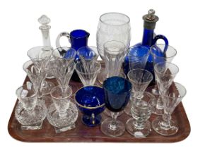 Tray lot of antique glassware.