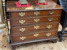 Historic Charleston Reproductions chest of four long drawers on bracket feet, 80cm by 97cm by 57.