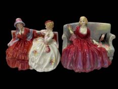 Two Royal Doulton seated figures, 'The Gossips' HN2025, and 'Sweet and Twenty' HN1298 (2).