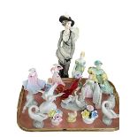 Royal Doulton, Coalport, Lladro and other figures and ornaments.