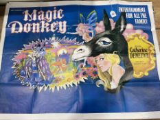 Collection of film posters and lobby cards including Magic Donkey, Les Monstres de L'espace,