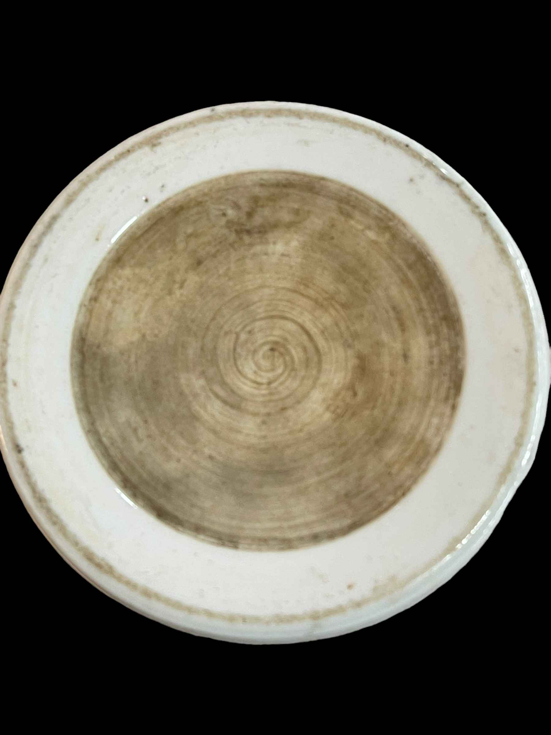 Chinese pottery brush pot decorated with figure in landscape and verse, 13cm. - Image 3 of 3