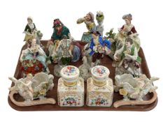 Collection of Continental porcelain figures,