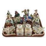 Collection of Continental porcelain figures,