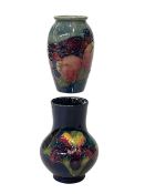 Moorcroft Pottery Finch and Berries vase, 10.