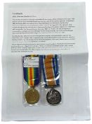 Pair of WWI medals awarded to 22 PTE J. Lamont Scottish Horse Reg.