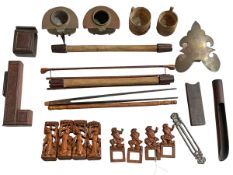 Collection of Chinese bird feeder implements.
