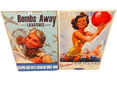 Two signs, Butlin's and Military.