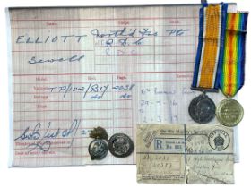 Pair of WWI medals named to 40383 PTE. S.