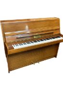 1980's John Broadwood & Sons mahogany upright overstrung piano, 109cm by 142cm by 22cm.
