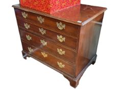 Historic Charleston Reproductions chest of four long drawers on bracket feet, 80cm by 97cm by 57.