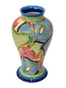 Clarice Cliff Blue Chintz pattern Mei Ping vase, 15cm.