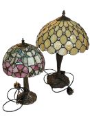 Two Tiffany style table lamps, 38cm high.