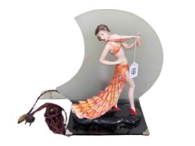 Stephan Dakon Art Deco lady lamp, 36cm.