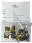 Two WWI medals awarded to 337117 GNR. R. Chape R.