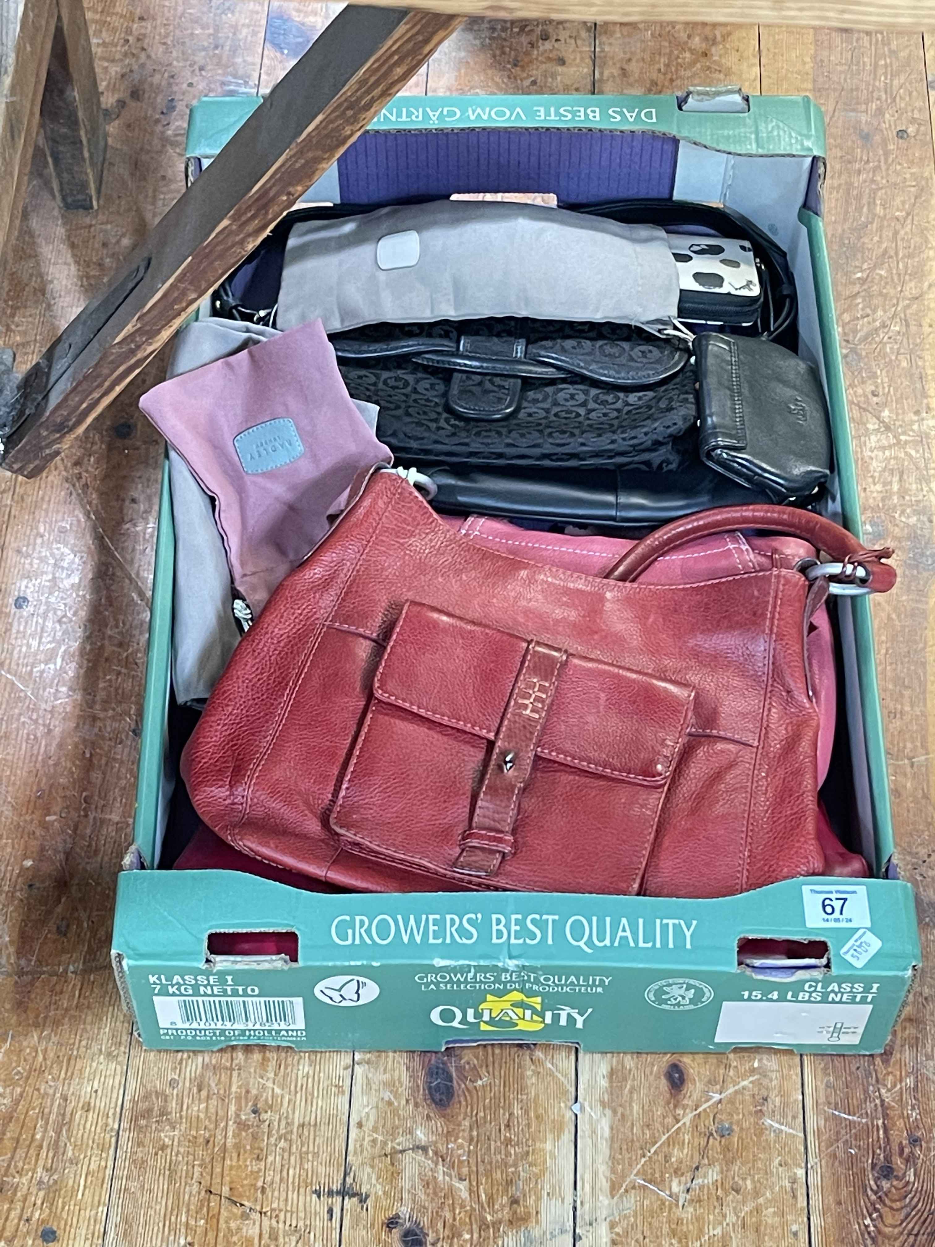 Collection of Radley bags, purse, etc.