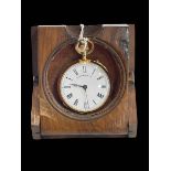 18 carat gold keyless fob watch, hallmarked Chester 1878, and the dial signed Thos Russell & Son,