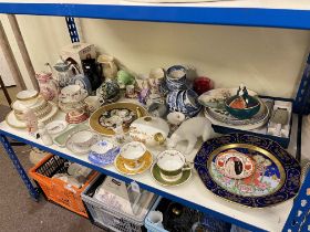 Spode Italian teaware, cabinet cups and saucers, Villeroy & Boch teapot, Doulton figure, etc.