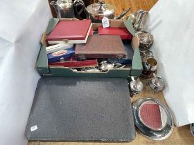 Collection of silver plated ware, cutlery, etc.