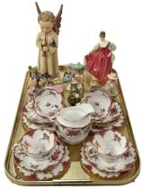 Aynsley twenty piece tea set, Royal Doulton figure 'Fair Lady',