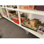 Large collection of model railway including diesel locomotives, coaches, rolling stock,