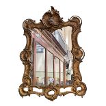 Period style gilt framed wall mirror, 83cm by 58cm.