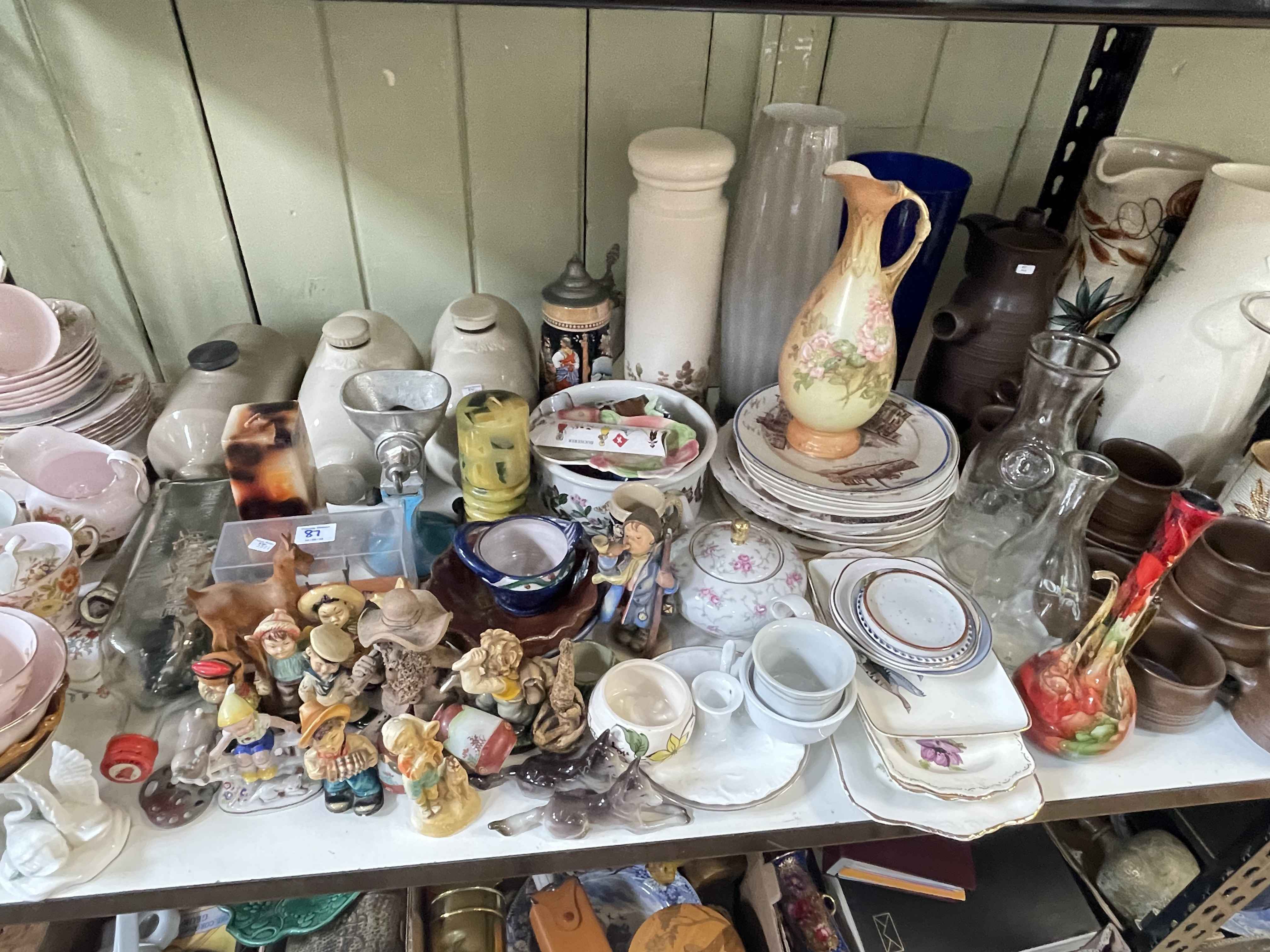 Large collection of crystal and other glass, various china, kitchen scales, three stoneware bottles, - Image 2 of 4