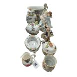 Herend Pottery vases, lidded pots, Lladro group, Royal Worcester group 'Love',