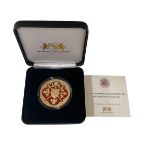 2023 Coronation of King Charles III gold proof five sovereign by Harrington and Byrne with