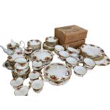 Royal Albert Old Country Roses dinner and teaware (over 75 pieces).