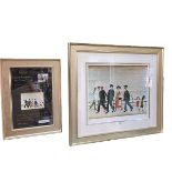 L S Lowry, On The Promenade, limited edition gouttelette, number 13/85 on embossed back stamp,