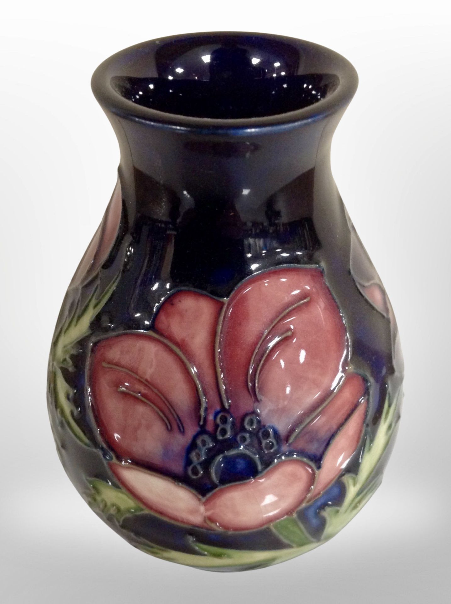 A Moorcroft bulbous vase, height 13.