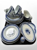 Approximately twenty pieces of Royal Copenhagen blue and white tea and dinner wares