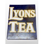 A reproduction Lyons tea metal sign,