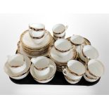 Forty two pieces of Foley Imari tea china