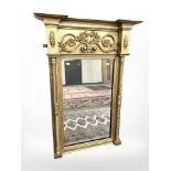 A Regency giltwood and gesso pier glass mirror,