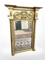 A Regency giltwood and gesso pier glass mirror,