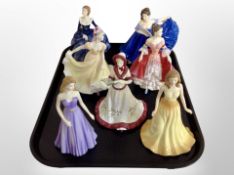 Seven Royal Doulton figurines,