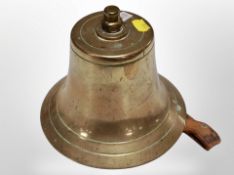 A brass ship's bell,